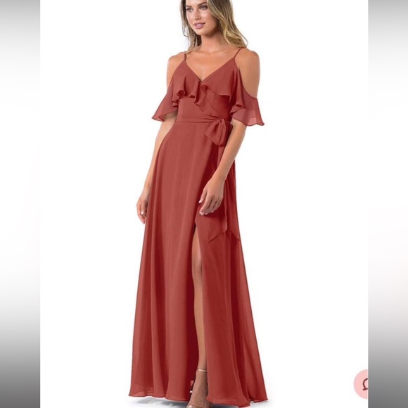 Azazie Viviana Dress in Terracotta | Size A24 - Picture 1 of 5